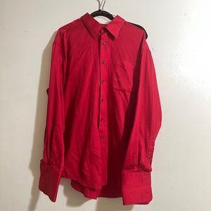 Men’s Red Disco Style Dress Shirt